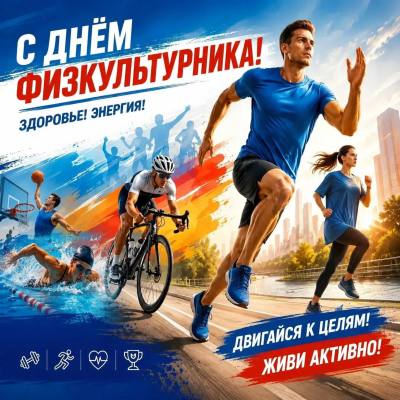 Поздравление главы города Дмитрия Кощенко с Днем физкультурника Поздравление главы города Дмитрия Кощенко с Днем физкультурника