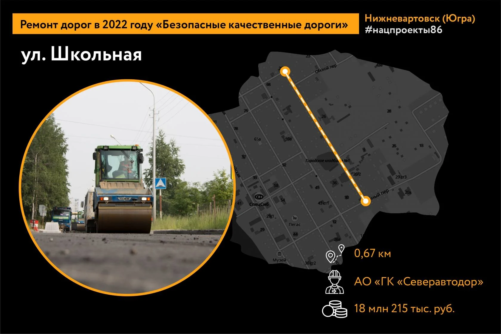 Ремонт улицы Школьной 