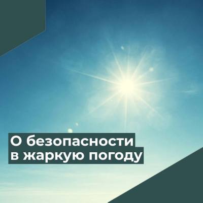 Профилактические меры в жаркую погоду